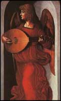 Leonardo Da Vinci - Angel in Red with a Lute